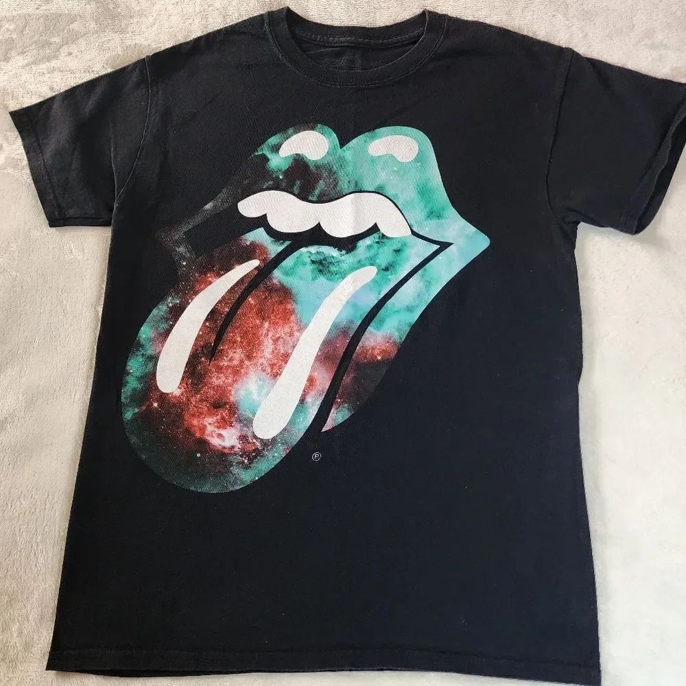 The Rolling Stones Black Tshirt With Graphics Size Small